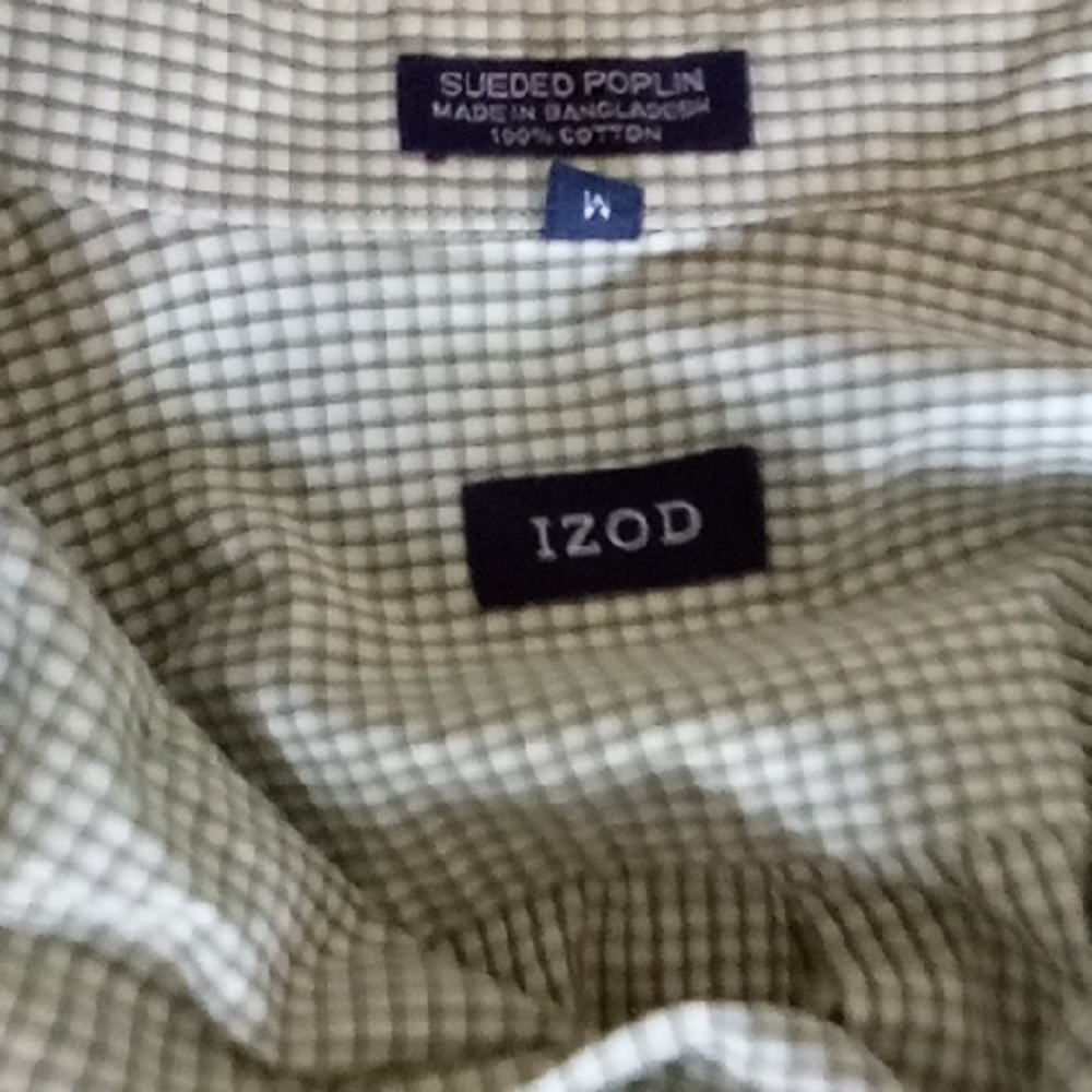IZOD Sueded Poplin Checkered Shirt